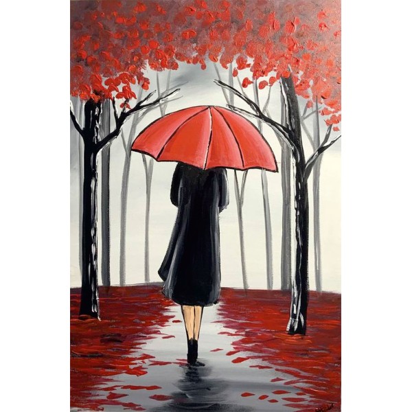 Kırmızı Şemsiyeli Kız